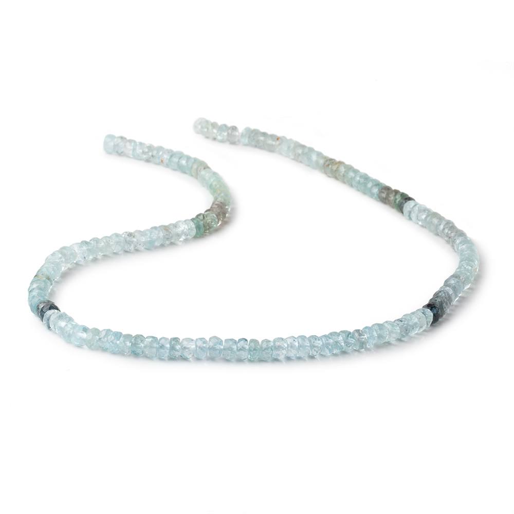 5mm Multi Moss Aquamarine faceted rondelle beads 16 inch 142 pieces - Beadsofcambay.com