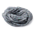 5mm Mystic Grey Topaz Faceted Rondelle Beads 16 inch 166 pieces - Beadsofcambay.com