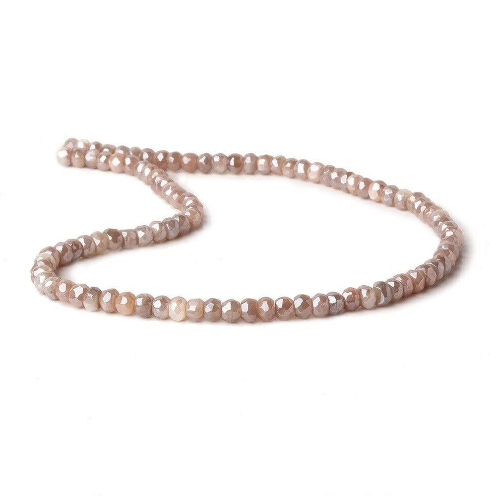 5mm Mystic Multi Color Moonstone faceted rondelle beads 13.5 inch 100 pieces - Beadsofcambay.com