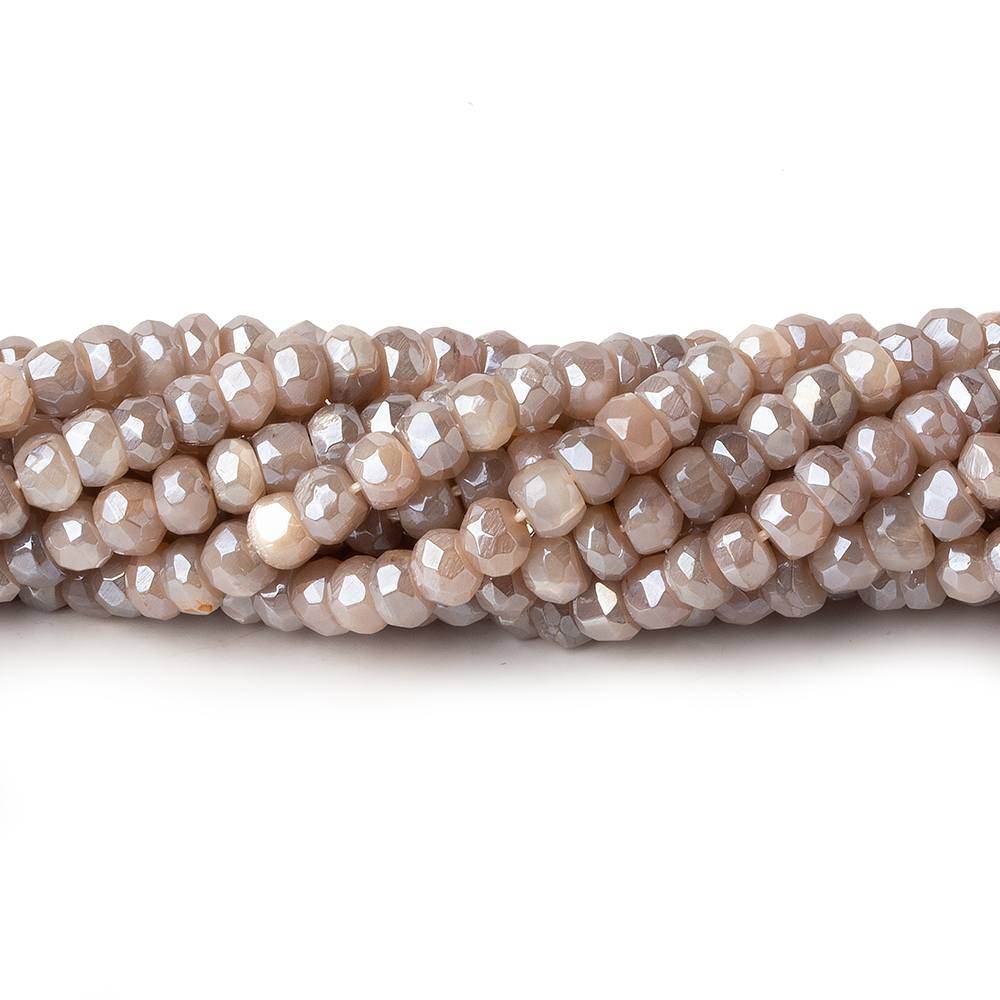 5mm Mystic Multi Color Moonstone faceted rondelle beads 13.5 inch 100 pieces - Beadsofcambay.com
