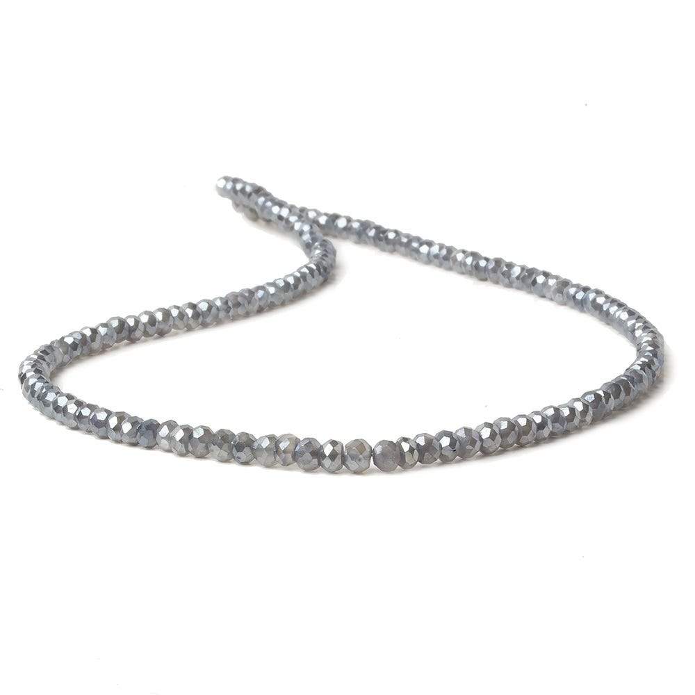 5mm Mystic Platinum Moonstone faceted rondelles 16 inch 100 beads A - Beadsofcambay.com