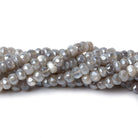 5mm Mystic Platinum Moonstone faceted rondelles 16 inch 100 beads A - Beadsofcambay.com