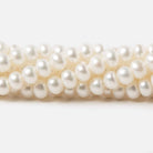5mm Off White Center Drilled Button Freshwater Pearls 15.5 inch 100 pieces - Beadsofcambay.com
