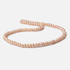 5mm Peach Blush Off Round 2.5mm Large Hole Pearls 15 inch 100 pieces - Beadsofcambay.com