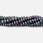 5mm Peacock Center Drill Button Freshwater Pearl beads 15.5 inch 121 pieces A - Beadsofcambay.com