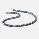 5mm Peacock Center Drill Button Freshwater Pearl beads 15.5 inch 121 pieces A - Beadsofcambay.com