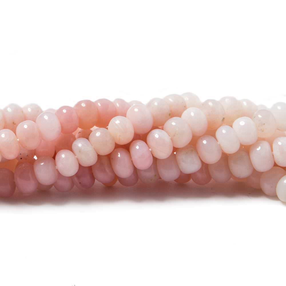 5mm Pink Peruvial Opal Plain Rondelle Beads 14 inch 95 pieces - Beadsofcambay.com