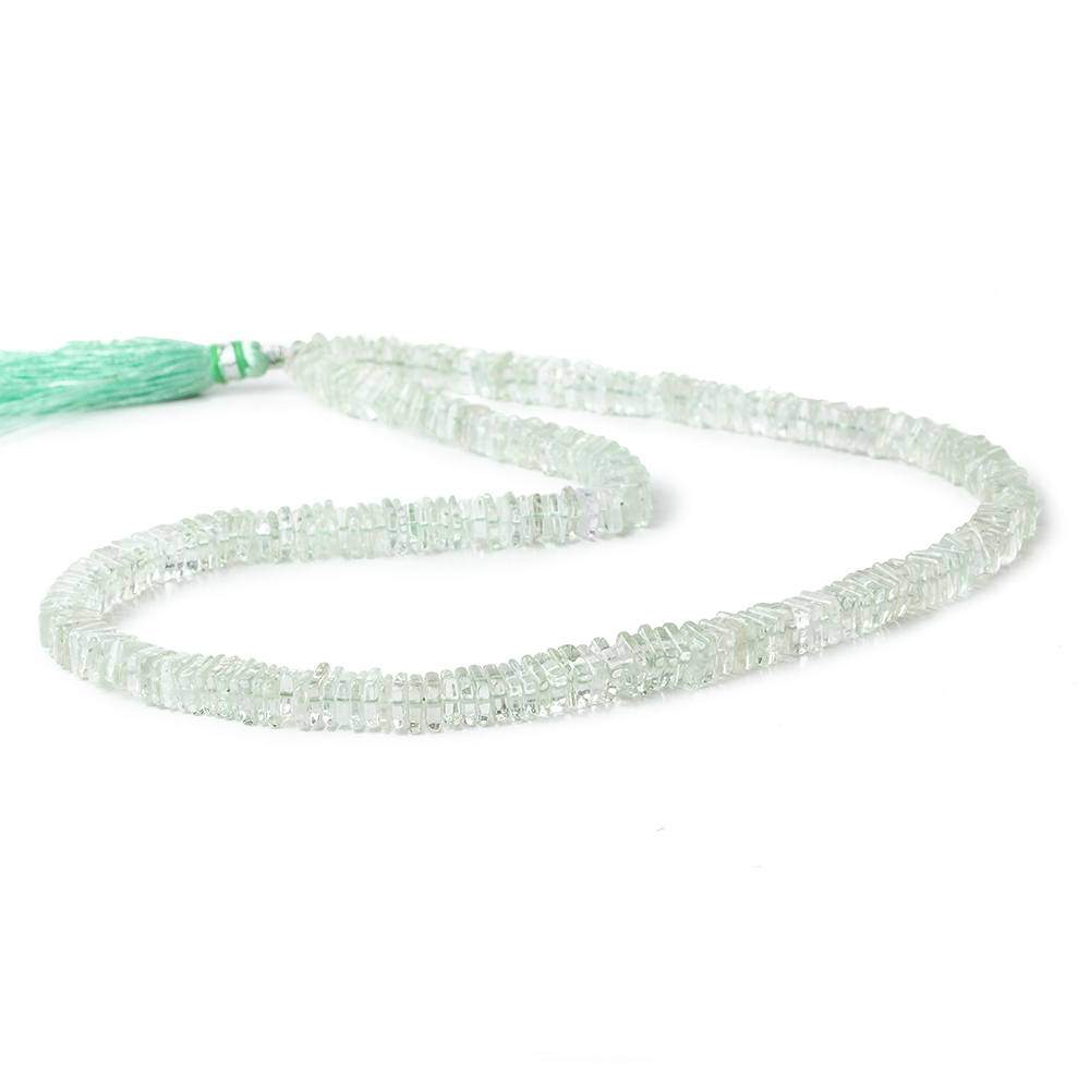 5mm Prasiolite Plain Square Heshi Beads 16 inch - Beadsofcambay.com