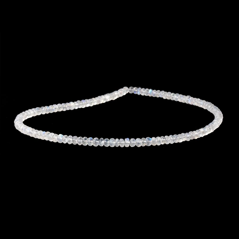 5mm Rainbow Moonstone Faceted Rondelle Beads 14 inch 118 pieces - Beadsofcambay.com