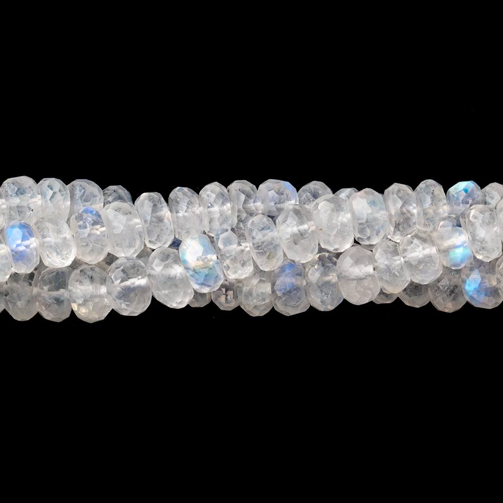 5mm Rainbow Moonstone Faceted Rondelle Beads 14 inch 118 pieces