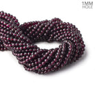 5mm Rhodolite Garnet Faceted Round Beads 13 inch 76 pieces 1mm Hole - Beadsofcambay.com