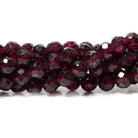 5mm Rhodolite Garnet faceted round Beads 14.5 inch 78 pieces - Beadsofcambay.com