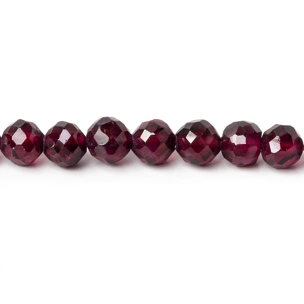 5mm Rhodolite Garnet faceted round Beads 14.5 inch 78 pieces - Beadsofcambay.com