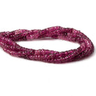 5mm Rubelite Tourmaline Faceted Rondelle Beads 13.5 inch 160 pcs - Beadsofcambay.com