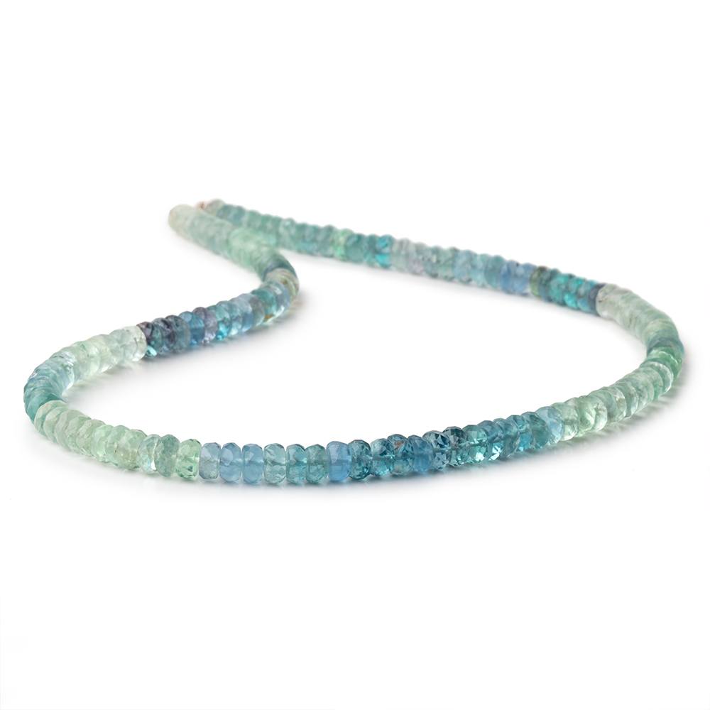 5mm Shaded Fluorite Faceted Rondelle Beads 13 inch 126 pieces - Beadsofcambay.com