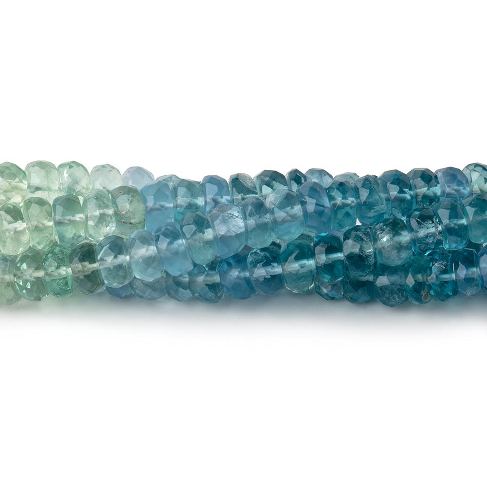 5mm Shaded Fluorite Faceted Rondelle Beads 13 inch 126 pieces - Beadsofcambay.com