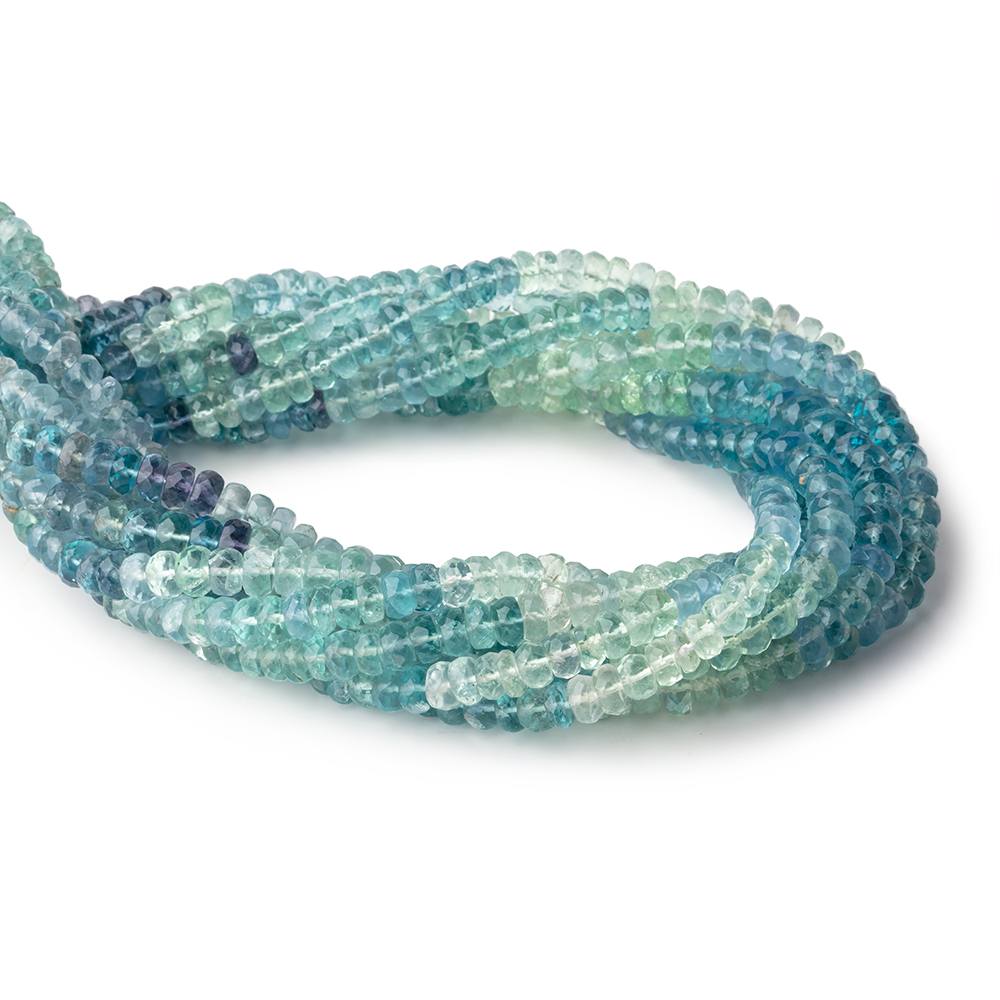 5mm Shaded Fluorite Faceted Rondelle Beads 13 inch 126 pieces - Beadsofcambay.com
