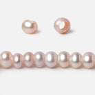5mm Soft Pink Off Round 2.5mm Large Hole Pearls 15 inch 100 pieces - Beadsofcambay.com