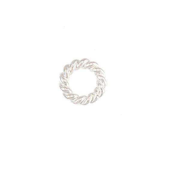 5mm Sterling Silver Twisted Jumpring 25 pcs per bag - Beadsofcambay.com