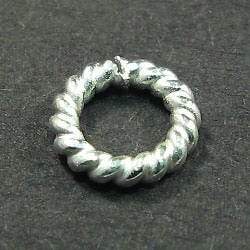 5mm Sterling Silver Twisted Jumpring 25 pcs per bag - Beadsofcambay.com