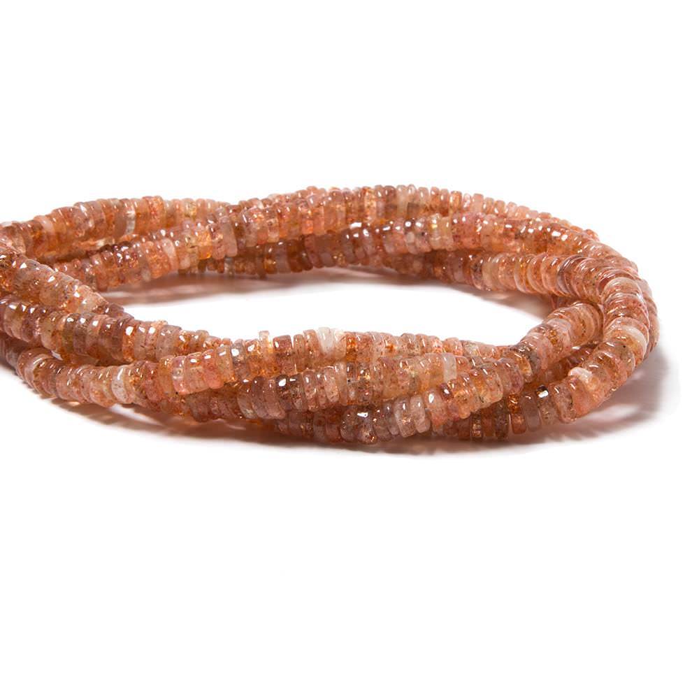 5mm Sunstone Heshi Beads 14 inch 220 pieces - Beadsofcambay.com