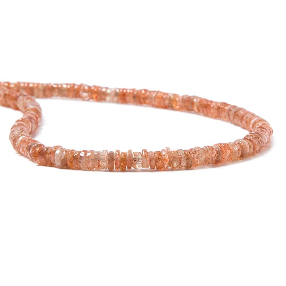 5mm Sunstone Heshi Beads 14 inch 220 pieces - Beadsofcambay.com