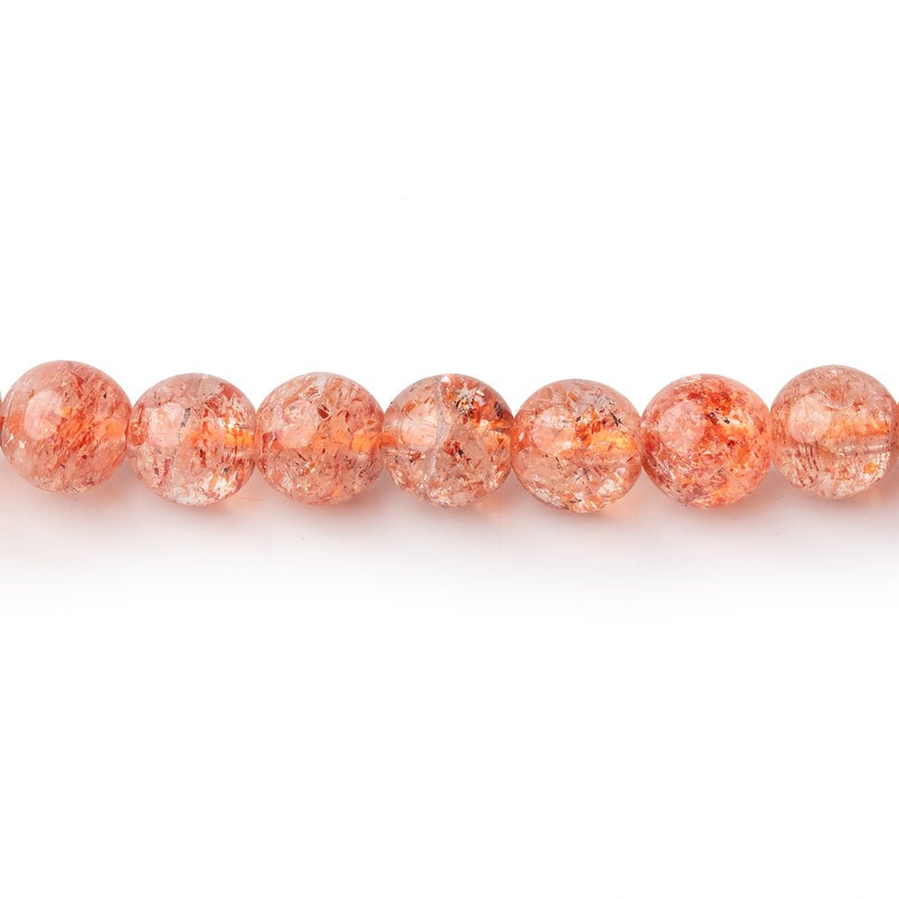 5mm Sunstone Plain Round Beads 16 inch 84 pieces - Beadsofcambay.com