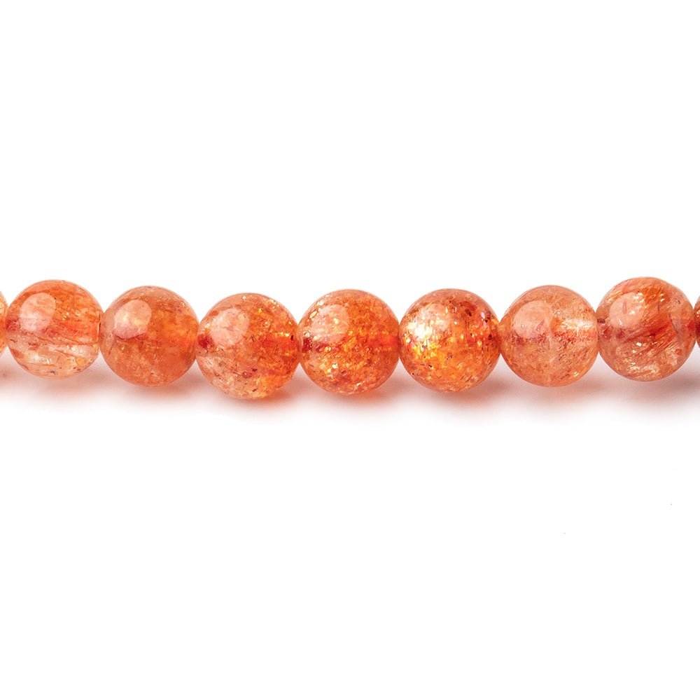 5mm Sunstone Plain Round Beads 21 inch 112 pieces AAA - Beadsofcambay.com