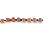 5mm Tangerine Quartz Faceted Cube Beads 8 inch 30 pieces - Beadsofcambay.com