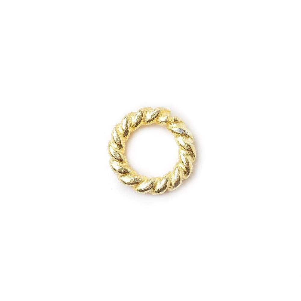5mm Vermeil Twisted Jump Rings 25 pieces per bag - Beadsofcambay.com