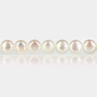 5mm White Button Freshwater Pearls, 15 inch - Beadsofcambay.com