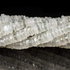 5mm White Moonstone Heshi Beads 220 beads - Beadsofcambay.com