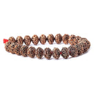 5x12x12mm Antiqued Copper Bead Cap with Bali Scalloped Edge Scroll 8 inch 48 pcs - Beadsofcambay.com