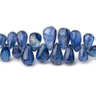 5x2-11x6mm Kyanite Plain Tear Drop Beads 10 inch 103 pieces AA - Beadsofcambay.com