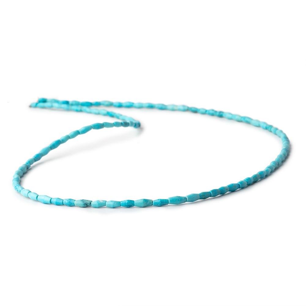 5x2mm Turquoise Howlite Plain Rice Beads 18 inches 94 pieces - Beadsofcambay.com