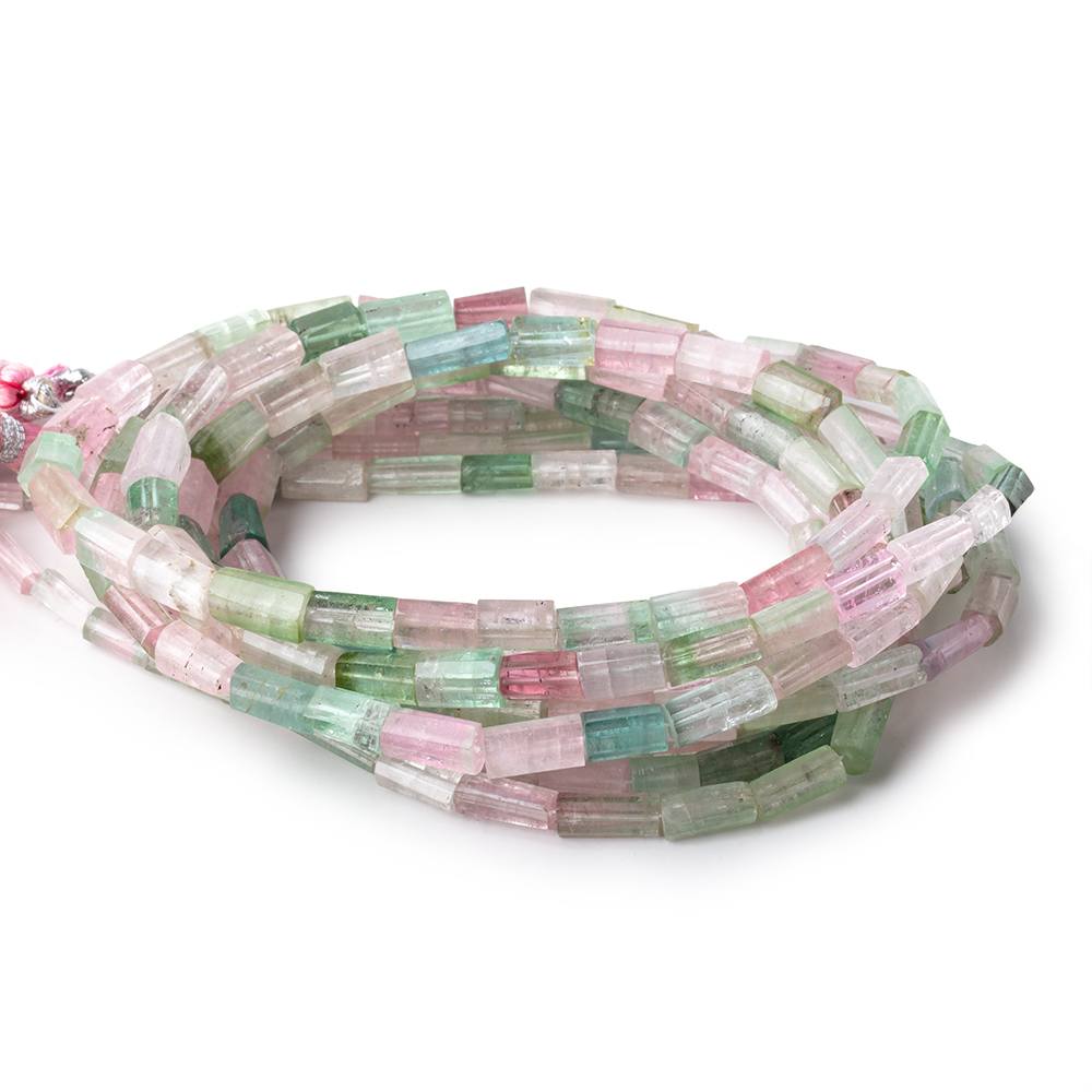 5x3-10x5mm Afghani Tourmaline Natural Tube Beads 17 inch 51 pieces AAA - Beadsofcambay.com