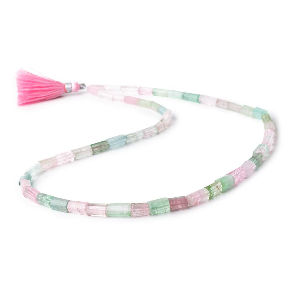 5x3-10x5mm Afghani Tourmaline Natural Tube Beads 17 inch 51 pieces AAA - Beadsofcambay.com