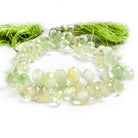 5x3-11x7mm Prehnite faceted tear drop beads 8 inch 80 pieces - Beadsofcambay.com