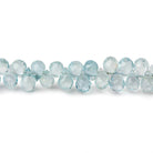 5x3-6x3mm Aquamarine faceted petite tear drop beads 8 inch 116 pieces - Beadsofcambay.com