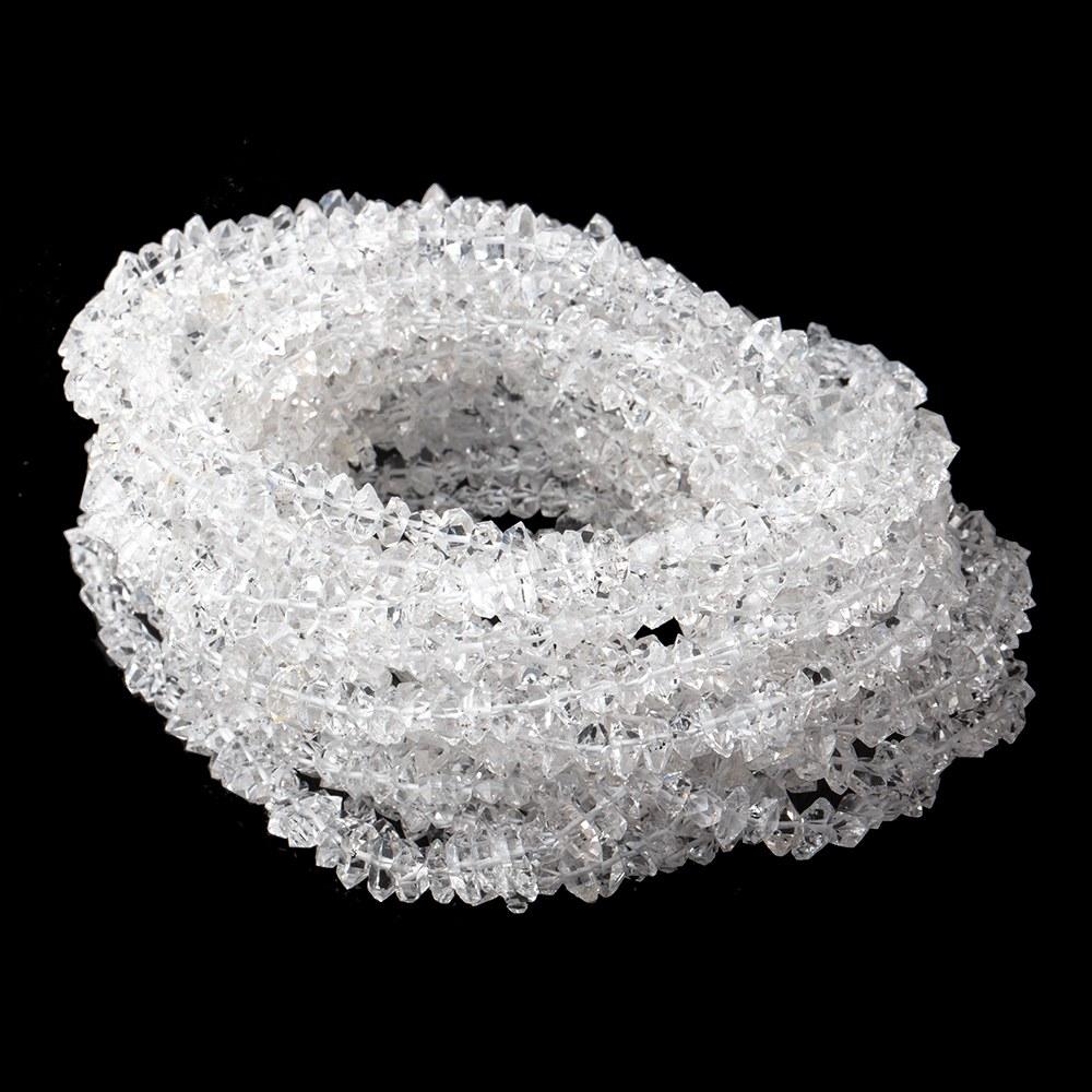 5x3-6x4mm Double Terminated Crystal Quartz 16 inch 136 beads - Beadsofcambay.com