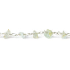 5x3-6x4mm Multi Beryl chip nugget Silver plated Chain by the foot - Beadsofcambay.com