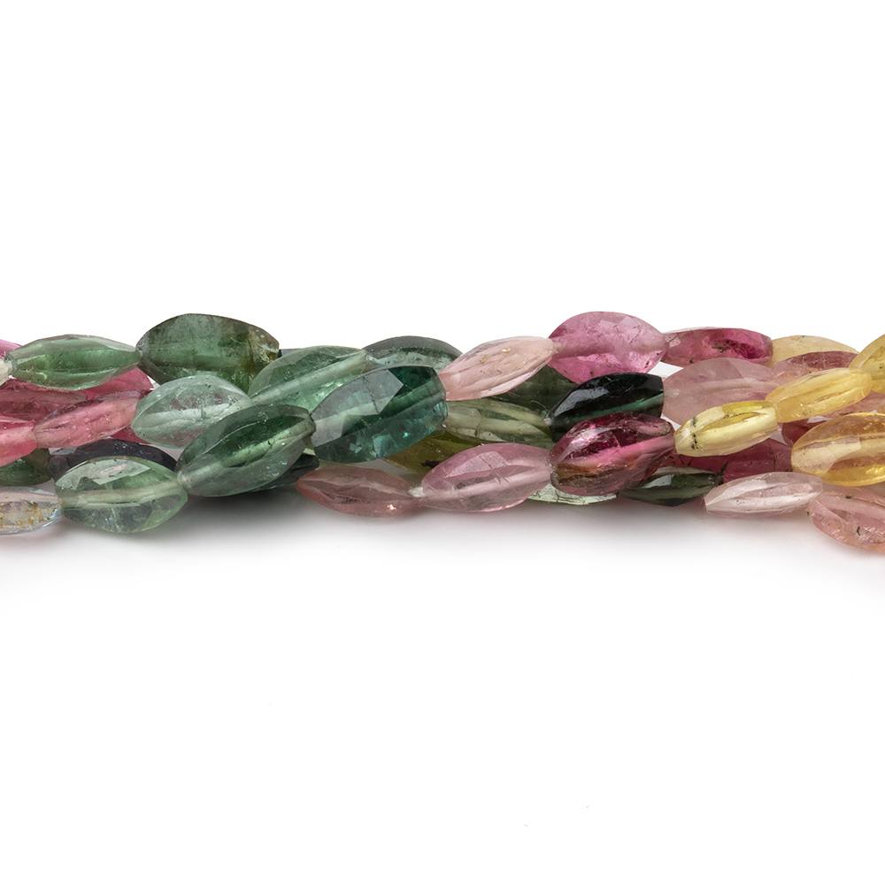 5x3-6x4mm Multi Color Tourmaline Faceted Marquise Beads 14 inch 57 pieces - Beadsofcambay.com