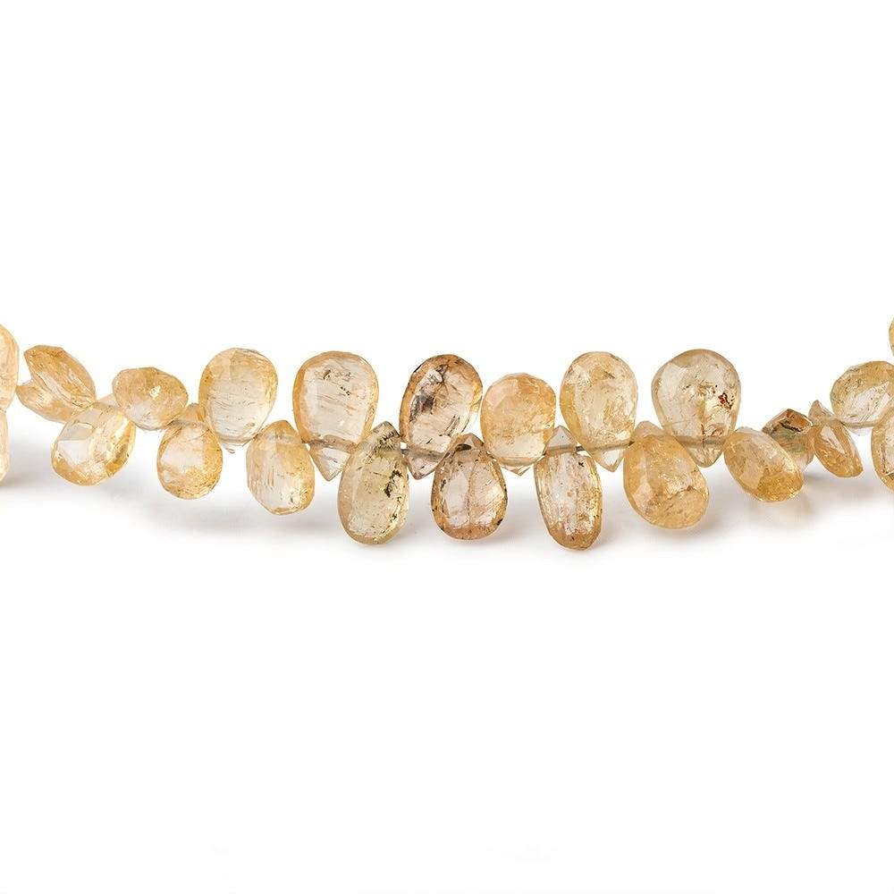 5x3-6x5mm Imperial Topaz Faceted Pear Beads 8 inch 84 pieces A - Beadsofcambay.com