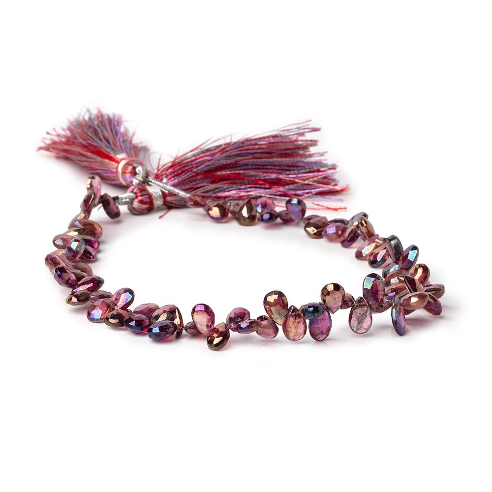 5x3-7x4mm Mystic Garnet Faceted Pear Beads 8 inch 78 pieces - Beadsofcambay.com