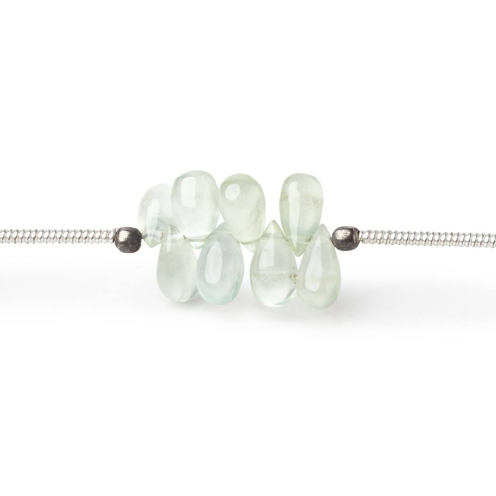 5x3-7x4mm Prehnite Plain Tear Drop Beads 8 inch 48 pieces - Beadsofcambay.com