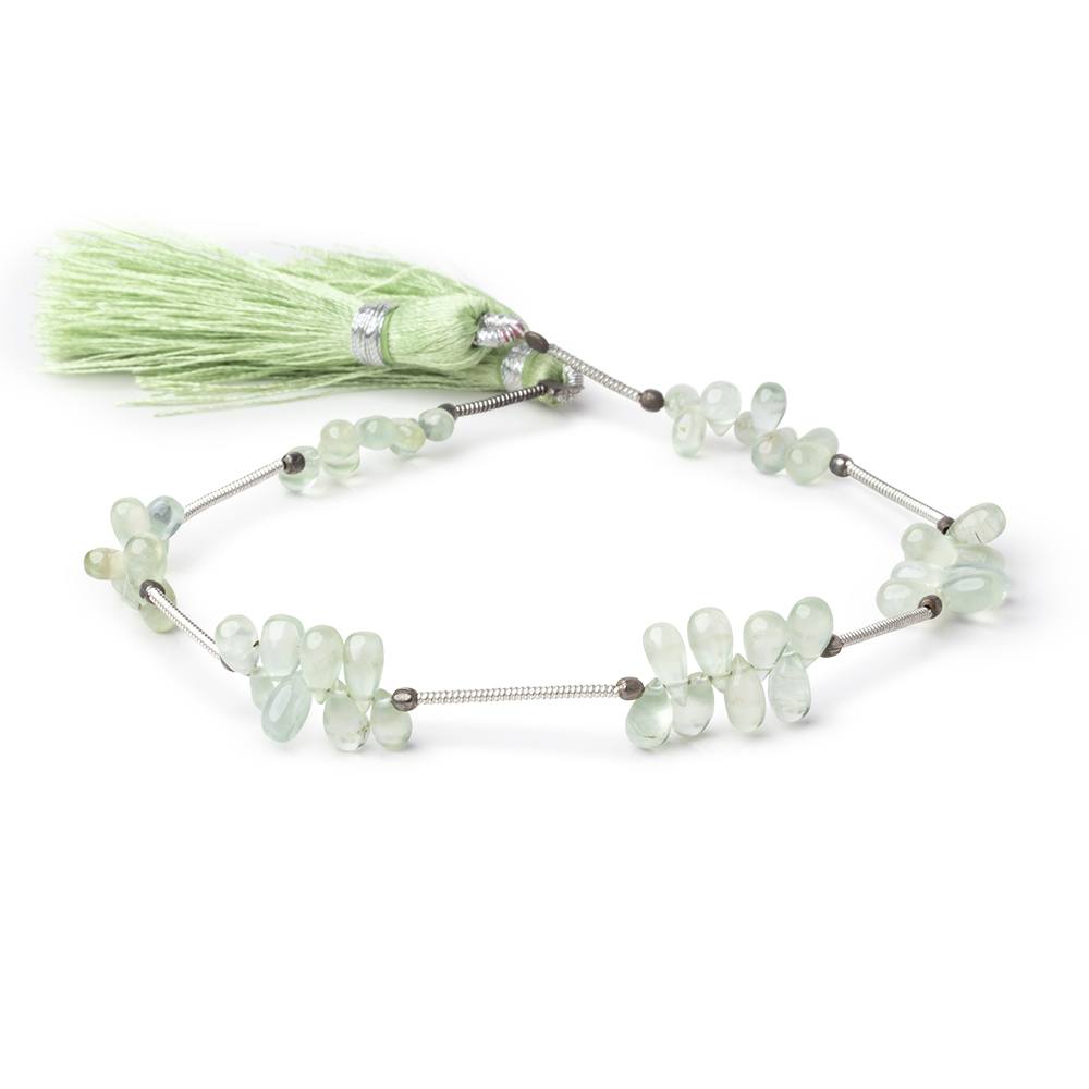 5x3-7x4mm Prehnite Plain Tear Drop Beads 8 inch 48 pieces - Beadsofcambay.com