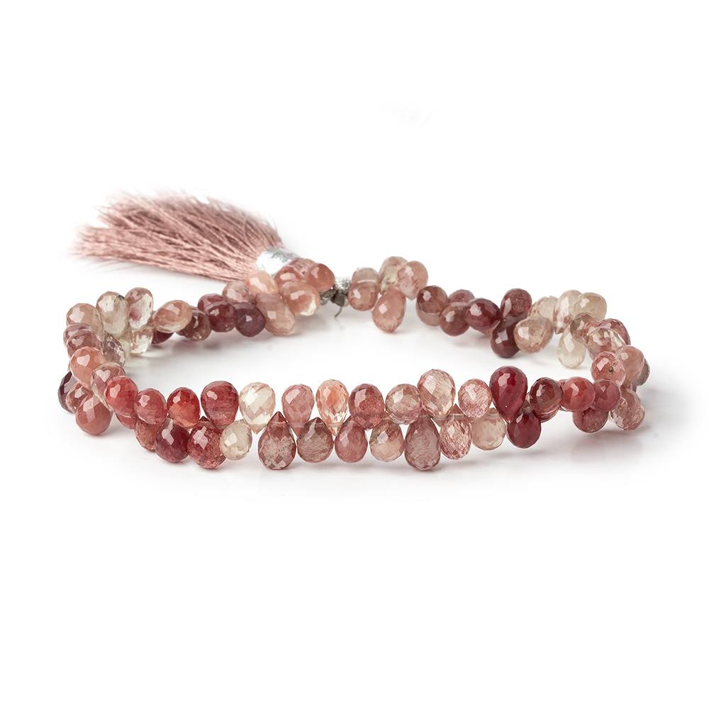 5x3-8x4mm Shaded Andesine faceted tear drop beads 8 inch 90 pieces - Beadsofcambay.com
