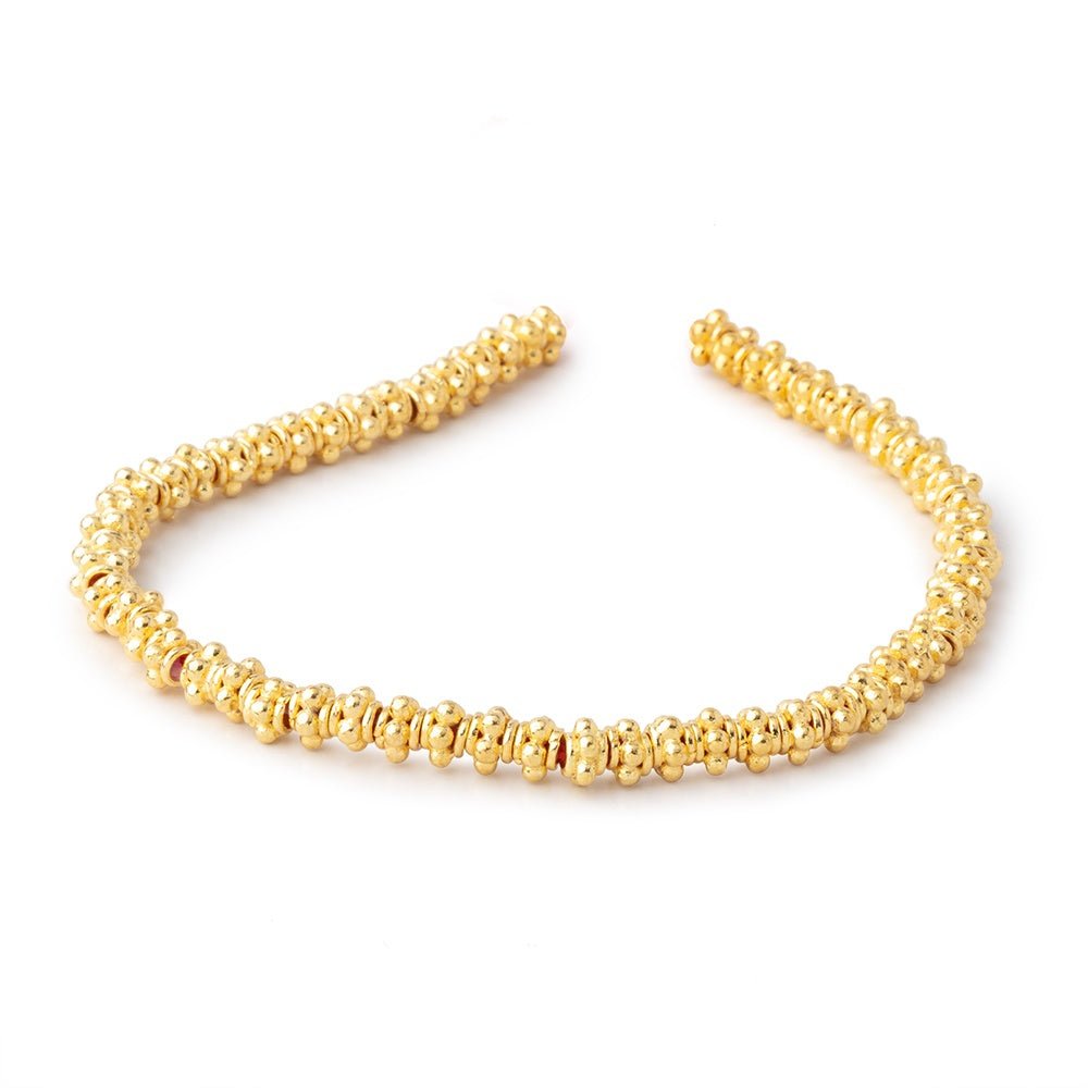 5x3mm 22kt Gold Plated Copper Spacer Beads 8 inch 60 pieces - Beadsofcambay.com