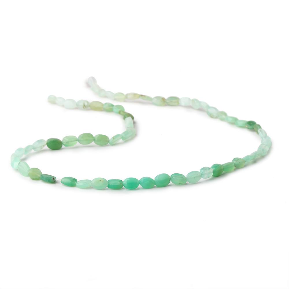 5x3mm-6x3mm Chrysoprase Faceted Oval Beads 13 inch 60 pieces - Beadsofcambay.com