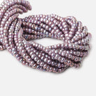 5x3mm MultiColor Purple Berry Off Round 2.5mm Large Hole Pearls 15 inch 120 pieces - Beadsofcambay.com